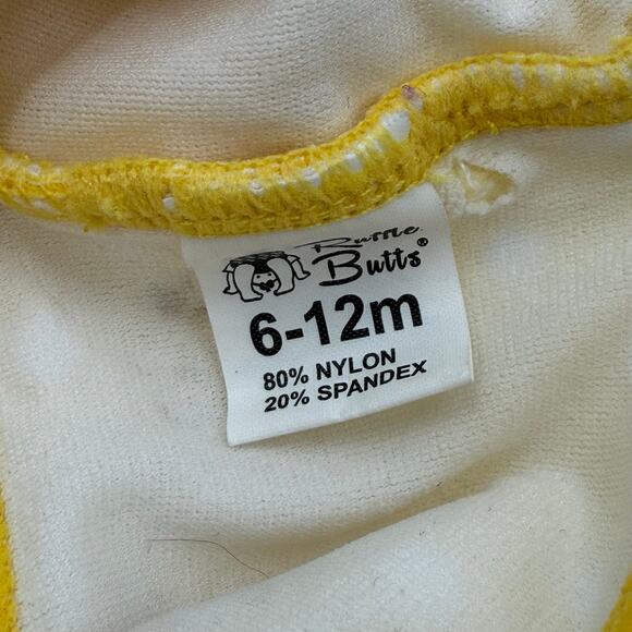 Ruffle Butts Bikini Bottoms Size 6-12 Months Baby Girl Yellow Polka Dot Swim - Picture 3 of 11